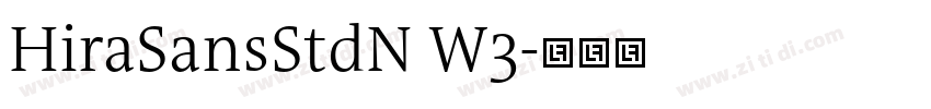 HiraSansStdN W3字体转换